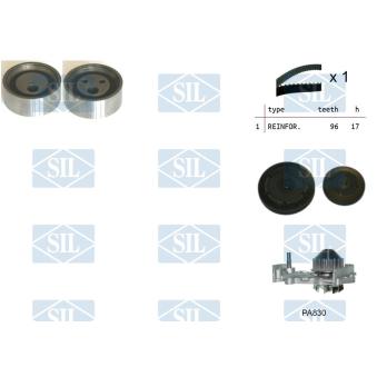 Pompe à eau + kit de courroie de distribution Saleri SIL OEM 7700273650