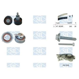 Pompe à eau + kit de courroie crantée Saleri SIL [K3PA1545]