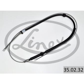 Tirette à câble, frein de stationnement LINEX 35.02.32 pour RENAULT KANGOO 1.6 - 87cv