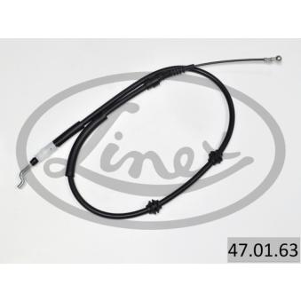 Tirette à câble, frein de stationnement LINEX 47.01.63 pour VOLKSWAGEN MULTIVAN 2.0 BiTDI - 180cv