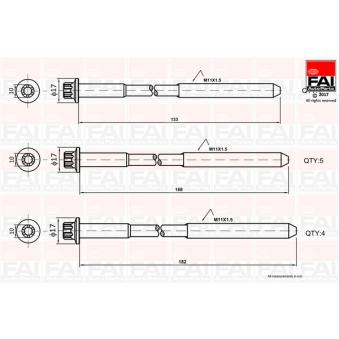 Jeu de boulons de culasse de cylindre FAI AutoParts B1058