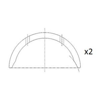 Rondelle d'écartement, vilebrequin FAI AutoParts BT3007-STD
