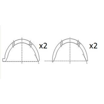 Rondelle d'écartement, vilebrequin FAI AutoParts BT3012-STD