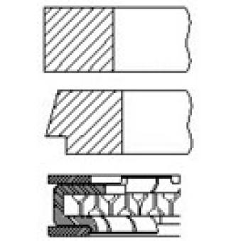Jeu de segments de pistons FAI AutoParts PR127-000