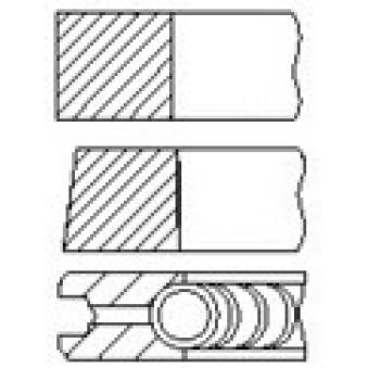 Jeu de segments de pistons FAI AutoParts [PR95-000]