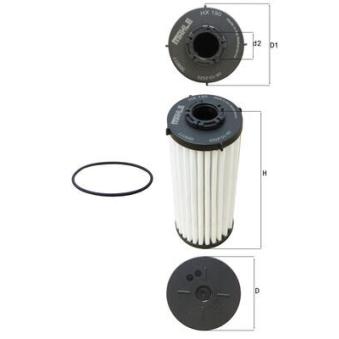 Filtre hydraulique, boîte automatique KNECHT HX 190D pour SAAB 95 2.0 TDI - 110cv