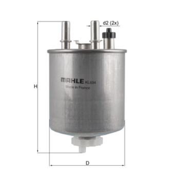 Filtre à carburant KNECHT KL 834 pour RENAULT TRUCKS B 1.5 DCI - 110cv