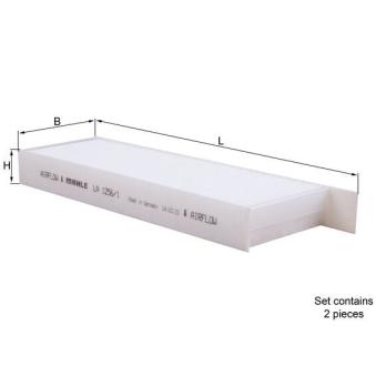 Filtre, air de l'habitacle KNECHT LA 1256/1/S pour CITROEN C4 X 1,2 PureTech 130 - 130cv