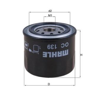 Filtre à huile KNECHT OEM 1520801B10