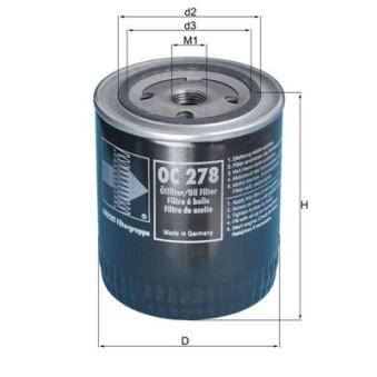 Filtre à huile KNECHT OEM 650385