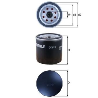 Filtre à huile KNECHT OC 978 pour DODGE CHARGER 1.5 DCI - 110cv