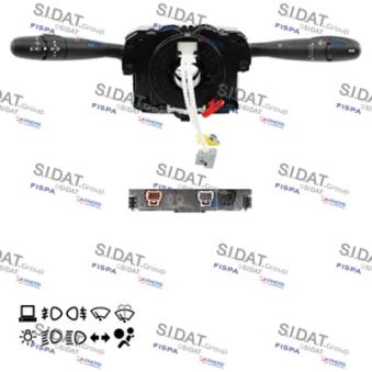 Commutateur de colonne de direction SIDAT 431336 pour PEUGEOT PARTNER 1.6 BlueHDi 100 - 100cv