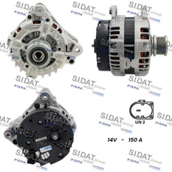 Alternateur SIDAT A12BH0242 pour SEAT EXEO 2.0 TDI - 143cv