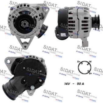 Alternateur SIDAT A12BH0404A2 pour IVECO DAILY 35-10 103ch