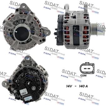 Alternateur SIDAT A12BH1392 pour AUDI A6 1.0 TSI - 110cv