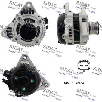 Alternateur SIDAT A12DE1408A2 pour SEAT LEON 1.2 - 110cv