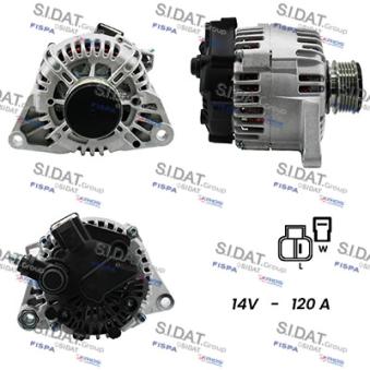 Alternateur SIDAT A12HY0112A2 pour LADA GRANTA 1.5 CRDi GLS - 110cv