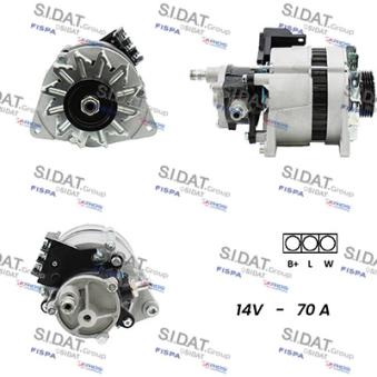 Alternateur SIDAT A12MA0089A2 pour JEEP COMMANDER 2.5 TDI - 101cv