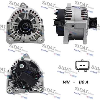 Alternateur SIDAT A12VA0204A2 pour TOYOTA CELICA 1.9 DCI - 110cv