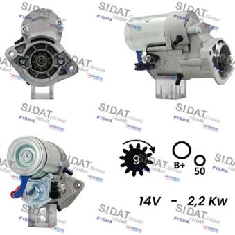 Démarreur SIDAT S12DE0167A2 pour ALFA ROMEO GIULIETTA 2.0 D-4D - 116cv