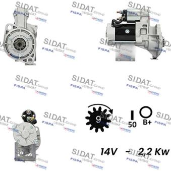 Démarreur SIDAT S12HT0311A2 pour AUDI 200 2.5 D - 83cv
