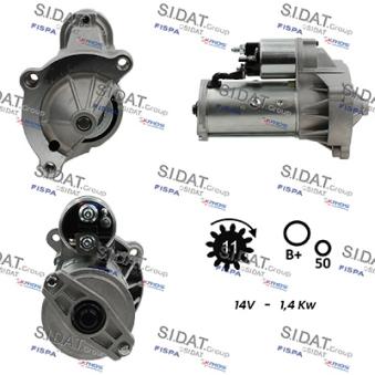 Démarreur SIDAT S12VA0005A2 pour TOYOTA RAV 4 1.9 D - 70cv