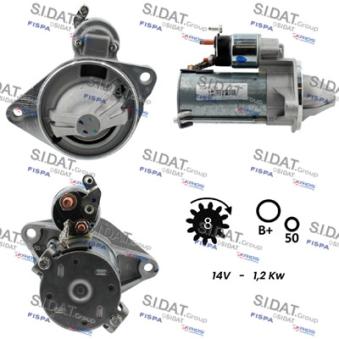 Démarreur SIDAT S12VA0699 pour FORD B-MAX 1.0 EcoBoost - 120cv