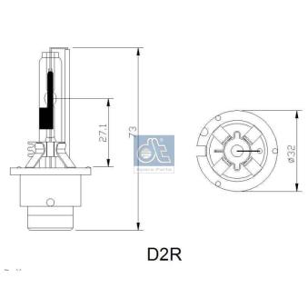 Ampoule, projecteur principal DT OEM 81259010109