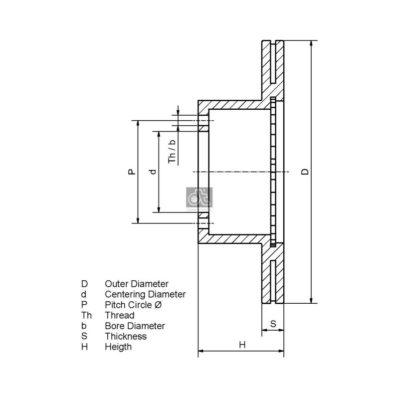 Jeu de 2 disques de frein avant DT 6.61042 - Visuel 1
