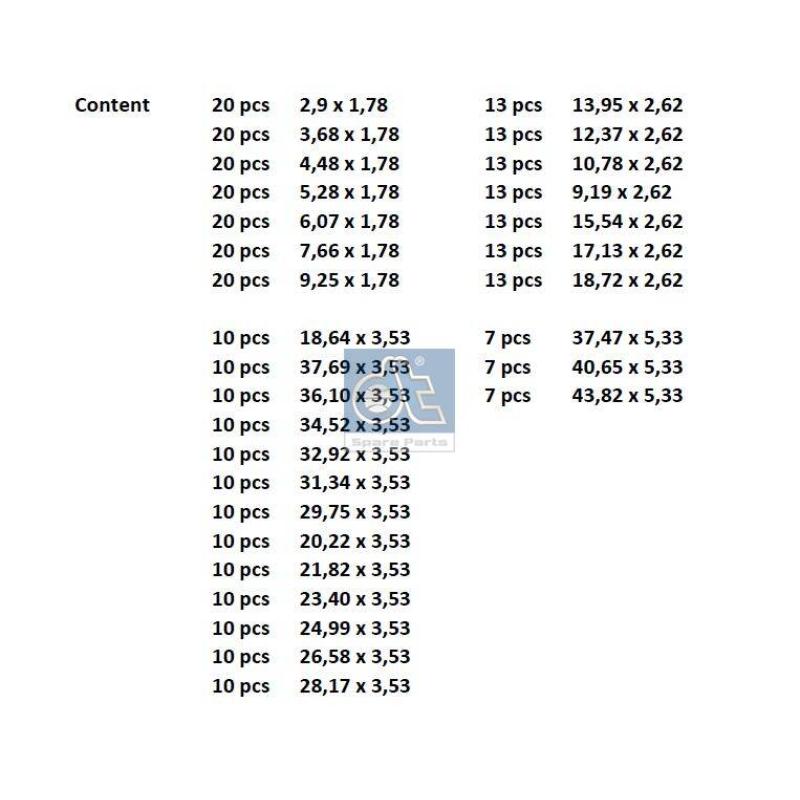 Kit de bagues d'étanchéité DT 9.74007 - Visuel 2