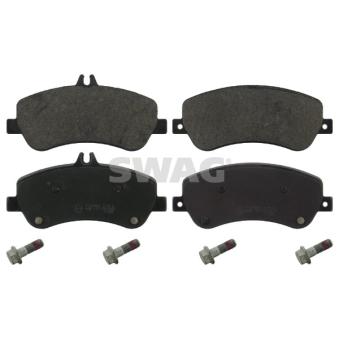 Jeu de 4 plaquettes de frein avant SWAG 10 91 6808 pour MAZDA 2 E 550 CGI - 408cv
