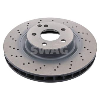 Jeu de 2 disques de frein avant SWAG 10 93 7725 pour BMW Série 3 E 230 - 204cv