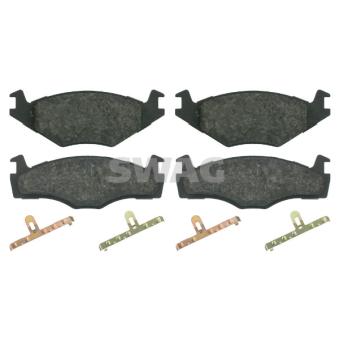 Jeu de 4 plaquettes de frein avant SWAG OEM 867698151 Jeu de 4 plaquettes de frein avant SWAG OEM 867698151