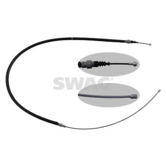 Tirette à câble, frein de stationnement SWAG 30 94 9624 pour SKODA RAPID 1.2 - 60cv