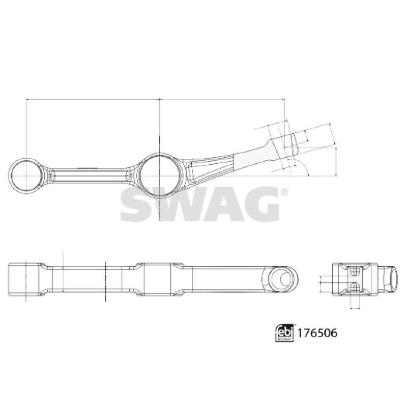 Triangle ou bras de suspension (train avant) SWAG 33 10 3588 - Visuel 2
