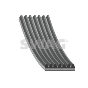 Courroie trapézoïdale à nervures SWAG 33 10 3821 pour FORD RANGER 2.2 TDCi - 131cv