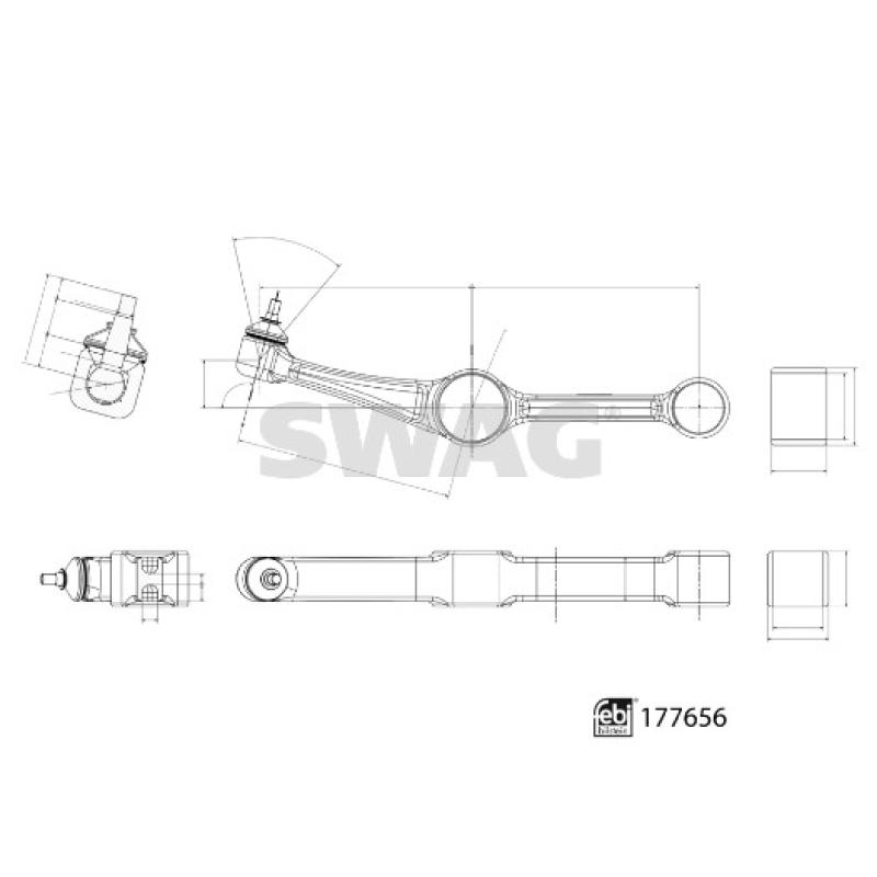 Triangle ou bras de suspension (train avant) SWAG 33 10 4238 - Visuel 2