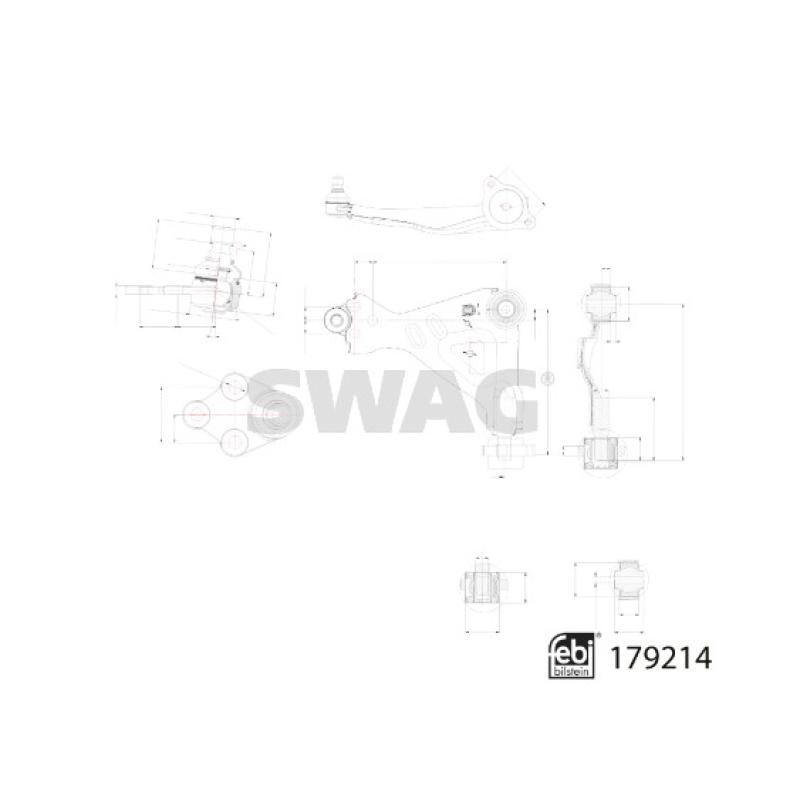 Triangle ou bras de suspension (train avant) SWAG 33 10 4827 - Visuel 1
