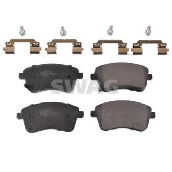 Jeu de 4 plaquettes de frein avant SWAG 33 10 6393 pour KIA VENGA 1.4 CRDi - 90cv