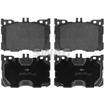 Jeu de 4 plaquettes de frein avant SWAG 33 10 7633 pour FORD TRANSIT E 300 de - 306cv