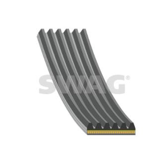 Courroie trapézoïdale à nervures SWAG 33 10 8870 pour AUDI A4 One - 75cv