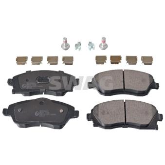 Jeu de 4 plaquettes de frein avant SWAG OEM 1605092