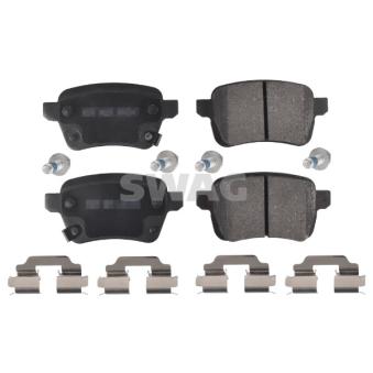 Jeu de 4 plaquettes de frein arrière SWAG OEM 95517078