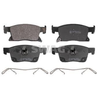 Jeu de 4 plaquettes de frein avant SWAG 40 91 6914 pour AUDI A6 1.6 CDTi - 110cv