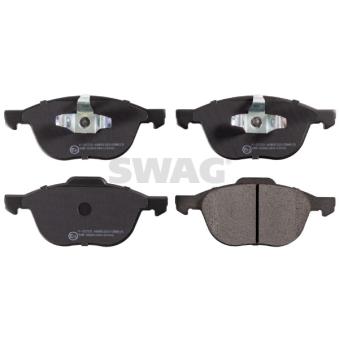 Jeu de 4 plaquettes de frein avant SWAG 50 91 6479 pour DAEWOO EVANDA 2.0 CD - 110cv