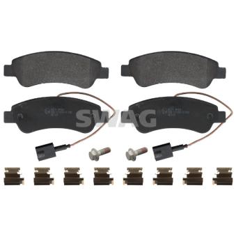 Jeu de 4 plaquettes de frein arrière SWAG OEM 1614412180 Jeu de 4 plaquettes de frein arrière SWAG OEM 1614412180