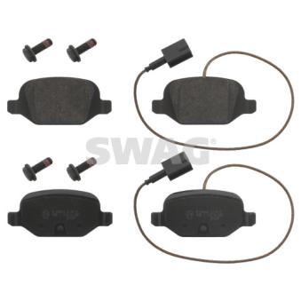 Jeu de 4 plaquettes de frein arrière SWAG OEM 77364961