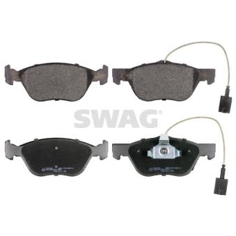 Jeu de 4 plaquettes de frein avant SWAG 74 91 6849 pour DACIA DOKKER 1.9 JTD - 110cv