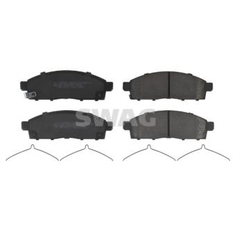 Jeu de 4 plaquettes de frein avant SWAG OEM 4605A284