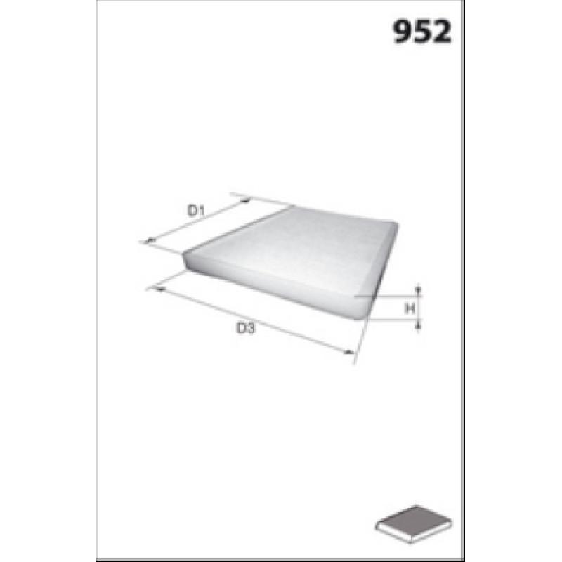 Filtre, air de l'habitacle MECAFILTER EKR7001 - Visuel 1